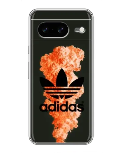 Чохол для Google Pixel 8 з картинкою «Помаранчевий дим Adidas»