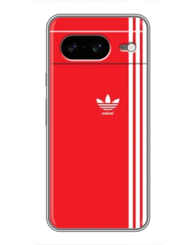 Чохол для Google Pixel 8 з картинкою «Червоний мінімалізм Adidas»