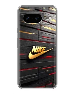Чохол для Google Pixel 8 з картинкою «Золотий Nike на металі»