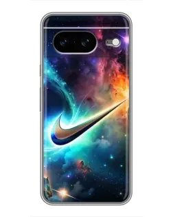 Чохол для Google Pixel 8 з картинкою «Космічний Nike Swoosh»