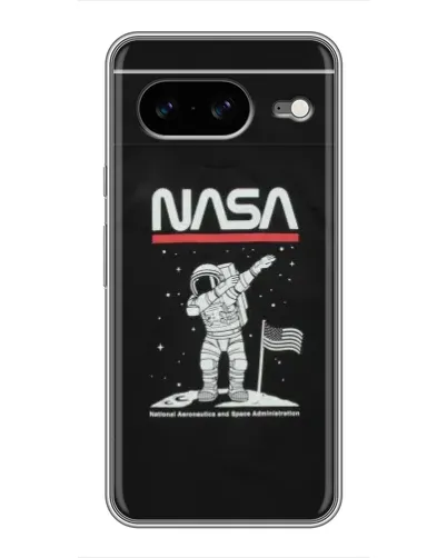 Чохол для Google Pixel 8 з картинкою «NASA — крокуємо по Місяцю»