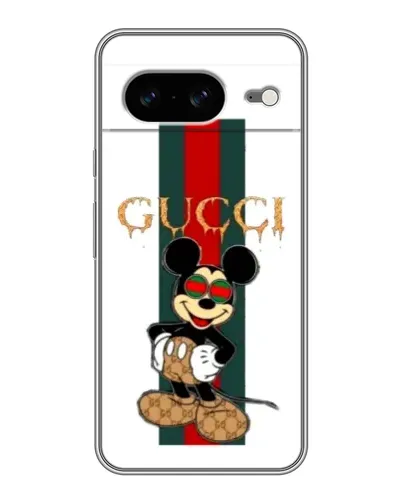 Чохол для Google Pixel 8 з картинкою «Міккі Маус Gucci — смуги»