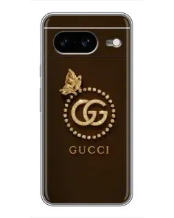 Чохол для Google Pixel 8 з картинкою «Gucci — золотий метелик»