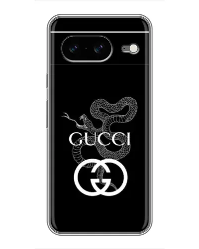 Чохол для Google Pixel 8 з картинкою «Gucci — срібна змія»
