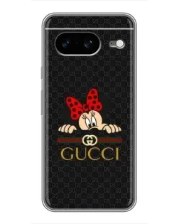 Чохол для Google Pixel 8 з картинкою «Мінні Маус Gucci — чорний»
