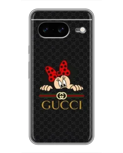 Чохол для Google Pixel 8 з картинкою «Мінні Маус Gucci — чорний»