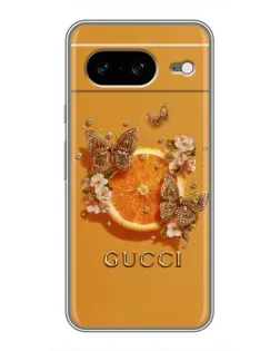 Чохол для Google Pixel 8 з картинкою «Gucci — золоті метелики»