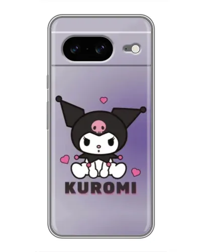 Чохол для Google Pixel 8 з картинкою «Kuromi — фіолетовий арт»