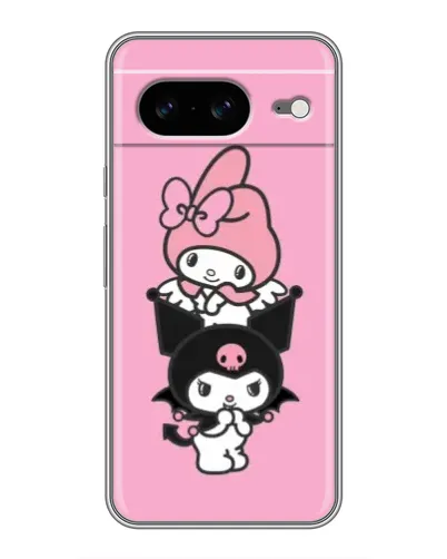 Чохол для Google Pixel 8 з картинкою «My Melody та Kuromi»