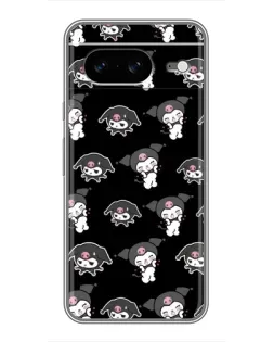 Чохол для Google Pixel 8 з картинкою «Чорний паттерн Kuromi»