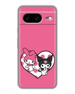 Чохол для Google Pixel 8 з картинкою «Kuromi та My Melody»