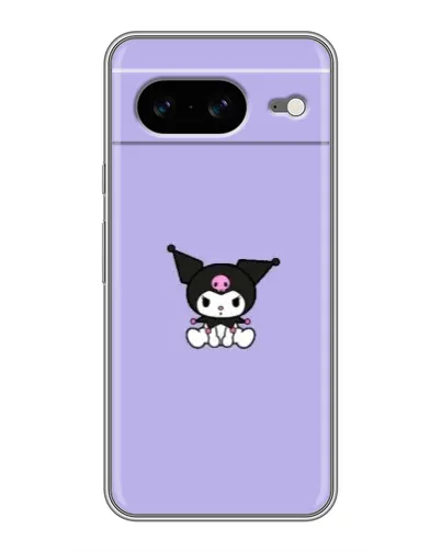 Чохол для Google Pixel 8 з картинкою «Kuromi — фіолетовий мінімалізм»
