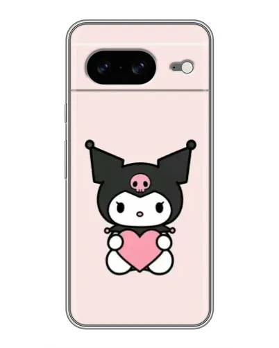 Чохол для Google Pixel 8 з картинкою «Kuromi та серце»