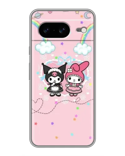 Чохол для Google Pixel 8 з картинкою «My Melody та Kuromi»