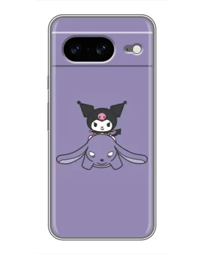 Чохол для Google Pixel 8 з картинкою «Kuromi на ліловому фоні»