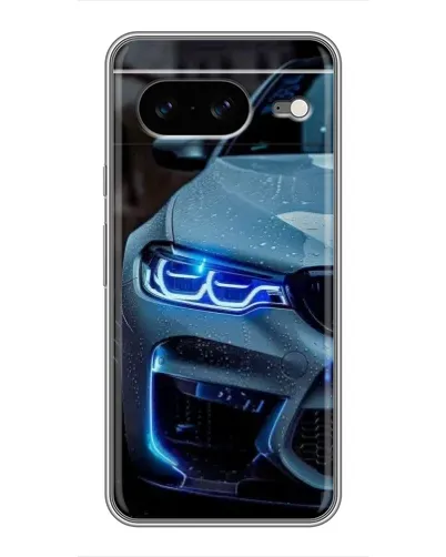 Чохол для Google Pixel 8 з картинкою «Погляд BMW з синіми фарами»