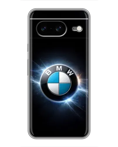 Чохол для Google Pixel 8 з картинкою «BMW — неонове сяйво»