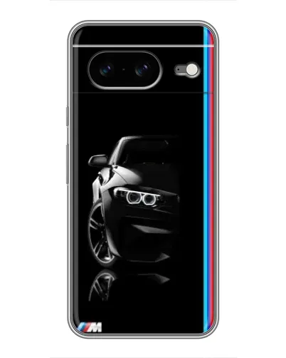 Чохол для Google Pixel 8 з картинкою «Силует BMW в темряві»
