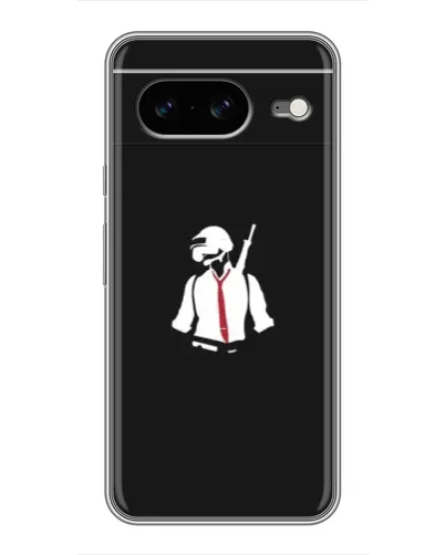 Чохол для Google Pixel 8 з картинкою «PUBG — силует воїна»