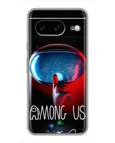 Чохол для Google Pixel 8 з картинкою «Червоний імпостер — макро»