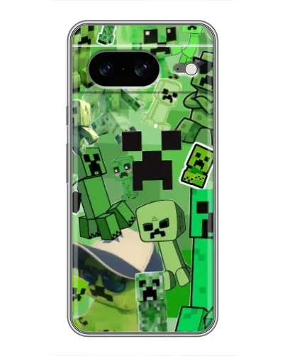 Чохол для Google Pixel 8 з картинкою «Кріпери Minecraft»