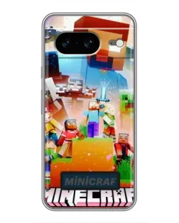 Чохол для Google Pixel 8 з картинкою «Minecraft герої гри»