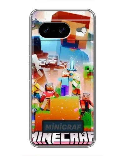 Чохол для Google Pixel 8 з картинкою «Minecraft герої гри»