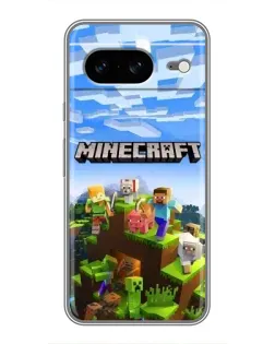 Чохол для Google Pixel 8 з картинкою «Minecraft класичний світ»