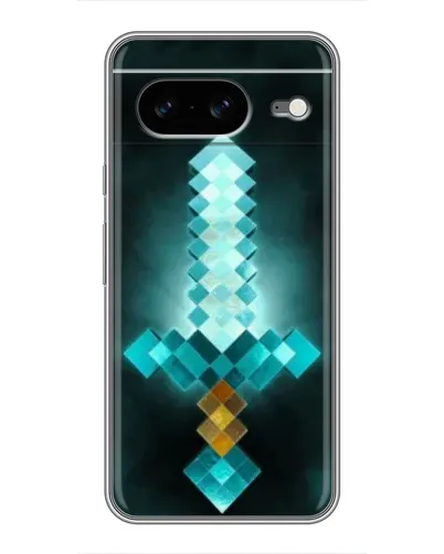Чохол для Google Pixel 8 з картинкою «Алмазний меч неон»