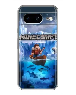 Чохол для Google Pixel 8 з картинкою «Minecraft льодянийсвіт»