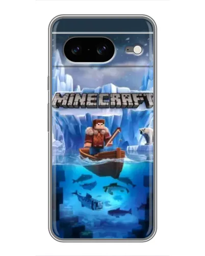 Чохол для Google Pixel 8 з картинкою «Minecraft льодянийсвіт»