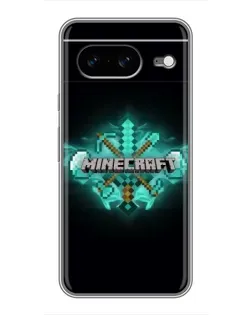 Чохол для Google Pixel 8 з картинкою «Minecraft Diamond лого»