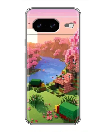 Чохол для Google Pixel 8 з картинкою «Рожеве дерево Minecraft»