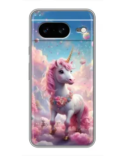 Чохол для Google Pixel 8 з картинкою «Єдиноріг серед хмар»