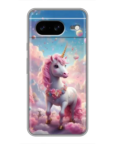 Чохол для Google Pixel 8 з картинкою «Єдиноріг серед хмар»