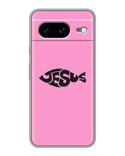 Чехол для Google Pixel 8 с картинкой «Розовый символ  Jesus»
