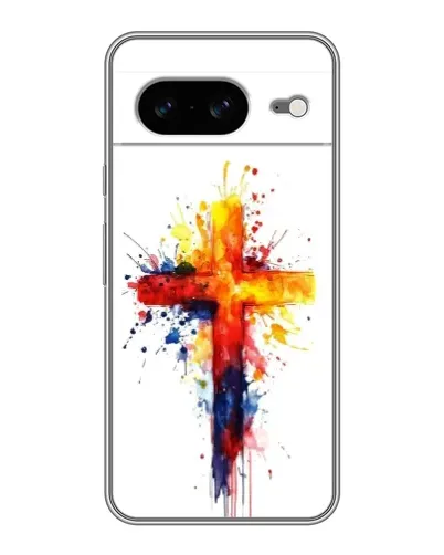 Чехол для Google Pixel 8 с картинкой «Акварельный крест»