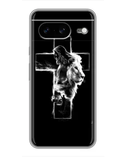 Чехол для Google Pixel 8 с картинкой «Сияющий крест Jesus»