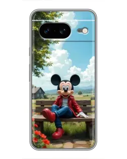 Чохол для Google Pixel 8 з картинкою «Міккі на лавці»