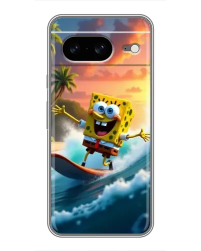 Чохол для Google Pixel 8 з картинкою «Губка Боб серфінгіст»
