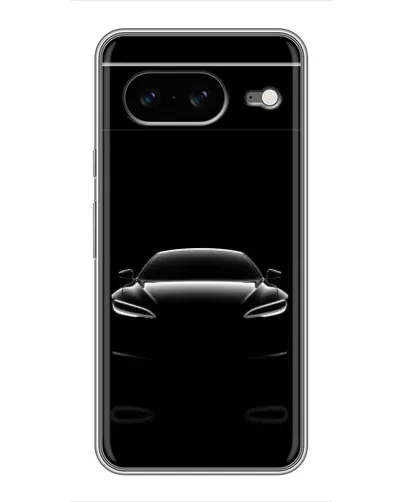 Чохол для Google Pixel 8 з картинкою «Силует Tesla Night»
