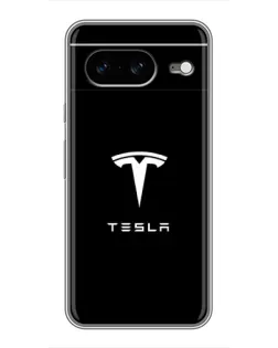 Чохол для Google Pixel 8 з картинкою «Tesla White Logo»