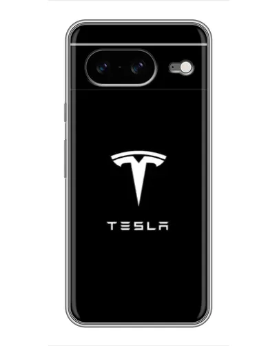 Чохол для Google Pixel 8 з картинкою «Tesla White Logo»