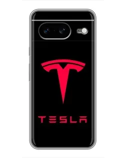 Чохол для Google Pixel 8 з картинкою «Tesla Red Logo»