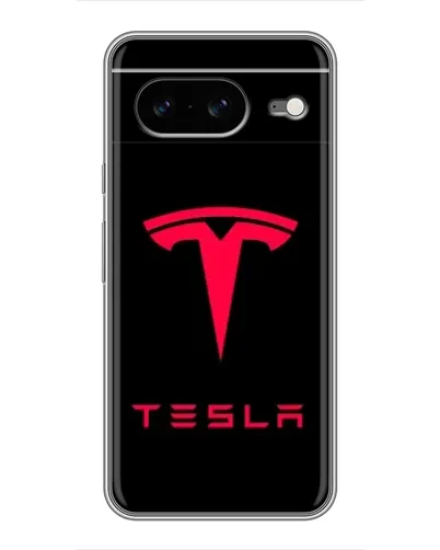 Чохол для Google Pixel 8 з картинкою «Tesla Red Logo»