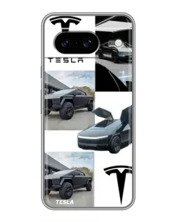 Чохол для Google Pixel 8 з картинкою «Колаж Cybertruck Tesla»