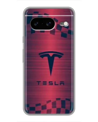 Чохол для Google Pixel 8 з картинкою «Тесла червоний карбон»