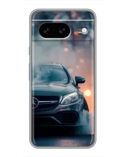 Чохол для Google Pixel 8 з картинкою «Mercedes — нічне місто»