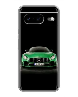 Чохол для Google Pixel 8 з картинкою «Mercedes — неоновий лого»