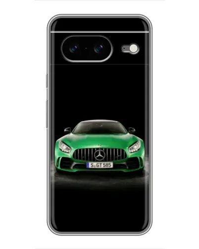 Чохол для Google Pixel 8 з картинкою «Mercedes — неоновий лого»